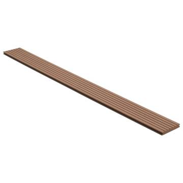 WPC Solid Decking Boards 16m² Light Brown with Accessories