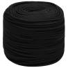 Work Rope Black 8mm 50m Polyester - Durable & Versatile