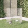 6-Panel Rabbit Cage 54x100 cm - Galvanised Iron for Pets