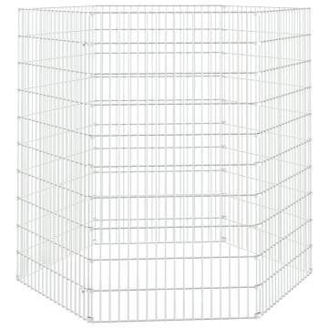 6-Panel Rabbit Cage 54x100 cm - Galvanised Iron for Pets