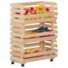 Vegetable Trolley - Rustic Solid Pinewood Storage | HipoMarket