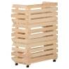 Vegetable Trolley - Rustic Solid Pinewood Storage | HipoMarket