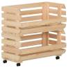 Vegetable Trolley - Rustic Solid Pinewood Storage | HipoMarket