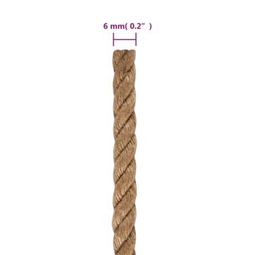 Jute Rope 50m Long, 6mm Thick - Versatile & Natural