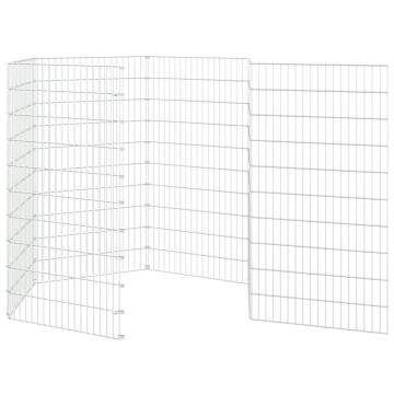 6-Panel Rabbit Cage 54x100 cm - Galvanised Iron for Pets