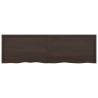 Wall Shelf Dark Brown 200x60cm - Solid Oak Wood Storage Solution