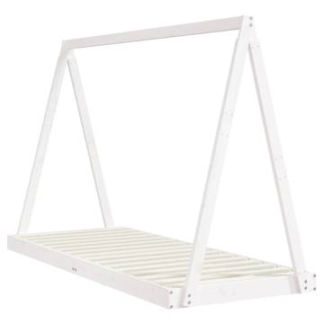 Kids Bed Frame White 80x200 cm Solid Wood Pine - Stylish & Safe