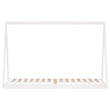 Kids Bed Frame White 80x200 cm Solid Wood Pine - Stylish & Safe