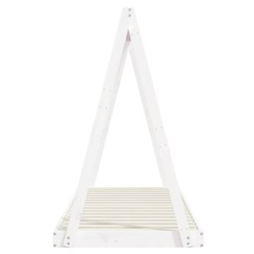 Kids Bed Frame White 80x200 cm Solid Wood Pine - Stylish & Safe