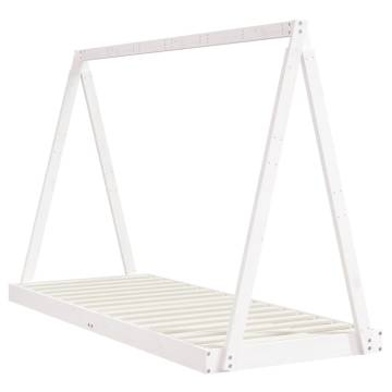 Kids Bed Frame White 80x200 cm Solid Wood Pine - Stylish & Safe