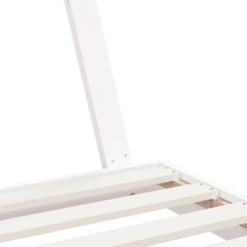 Kids Bed Frame White 80x200 cm Solid Wood Pine - Stylish & Safe