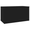 Stylish Black Storage Chest | 84x42x46 cm Engineered Wood