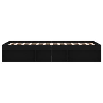 Black Bed Frame 180x200 cm Super King Size - Modern Design