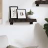 Wall Shelf Dark Brown 40x10 cm | Solid Oak Wood