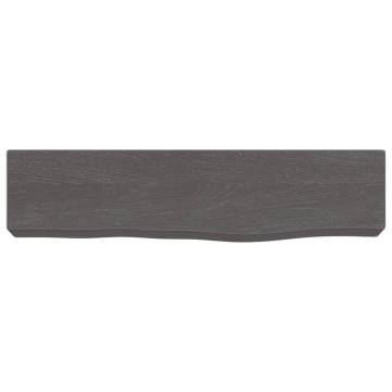 Wall Shelf Dark Brown 40x10 cm | Solid Oak Wood