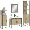 4 Piece Bathroom Cabinet Set - Sonoma Oak - Stylish Storage