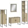 4 Piece Bathroom Cabinet Set - Sonoma Oak - Stylish Storage