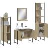 4 Piece Bathroom Cabinet Set - Sonoma Oak - Stylish Storage