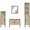 4 Piece Bathroom Cabinet Set - Sonoma Oak - Stylish Storage