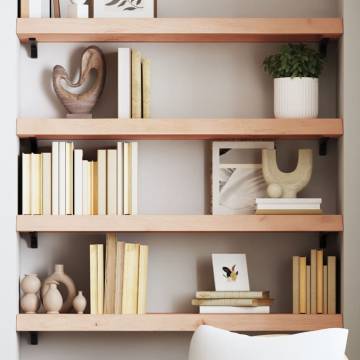 Wall Shelf 100x30 cm Solid Oak - Rustic Storage Solution