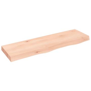 Wall Shelf 100x30 cm Solid Oak - Rustic Storage Solution