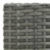 Garden Bar Stools with Cushions - 4 pcs Grey Poly Rattan