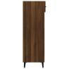 Elegant Brown Oak Shoe Cabinet - 60x35x105 cm