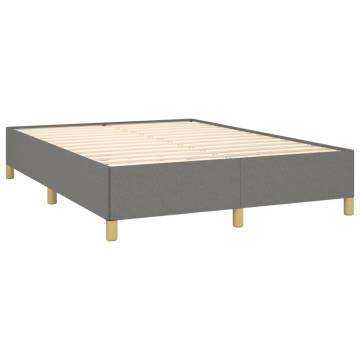 Dark Grey Fabric Bed Frame 135x190 cm Double - Hipomarket