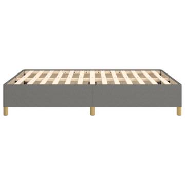 Dark Grey Fabric Bed Frame 135x190 cm Double - Hipomarket