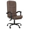 Massage Reclining Office Chair - Brown Faux Leather | HipoMarket