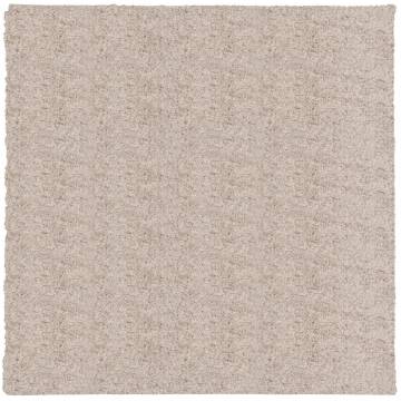 Shaggy Rug PAMPLONA High Pile Beige 120x120 cm | Hipo Market