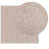 Shaggy Rug PAMPLONA High Pile Beige 120x120 cm | Hipo Market