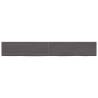 Wall Shelf Dark Brown - Solid Oak Wood | HipoMarket UK