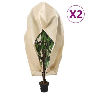 Plant Fleece Covers with Zip - 2pcs 3.93x3m for Winter Protection