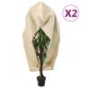 Plant Fleece Covers with Zip 2 pcs 70 g/m² 3.93x3 m Colour beige Size 3.93 x 3 m Quantity in Package 2 