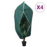 Plant Fleece Covers with Zip - 4 pcs | Hipomarket UK