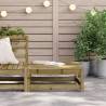 Garden Footstool 70x70 cm - Impregnated Pine Wood | Hipomarket