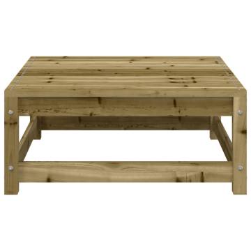 Garden Footstool 70x70 cm - Impregnated Pine Wood | Hipomarket