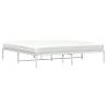 White Metal Bed Frame 193x203 cm - Sturdy & Elegant Design