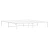 White Metal Bed Frame 193x203 cm - Sturdy & Elegant Design