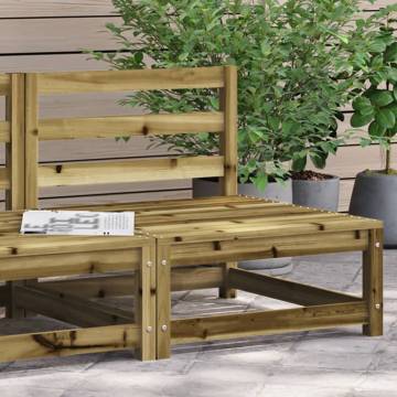 Garden Sofa Armless - Pine Wood, 70x70x67 cm - Hipomarket