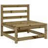 Garden Sofa Armless - Pine Wood, 70x70x67 cm - Hipomarket