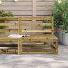 Garden Sofa Armless - Pine Wood, 70x70x67 cm - Hipomarket