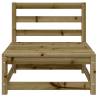 Garden Sofa Armless - Pine Wood, 70x70x67 cm - Hipomarket