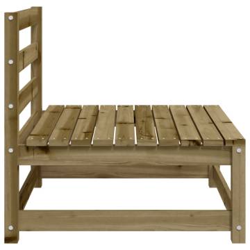 Garden Sofa Armless - Pine Wood, 70x70x67 cm - Hipomarket