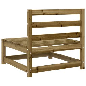 Garden Sofa Armless - Pine Wood, 70x70x67 cm - Hipomarket