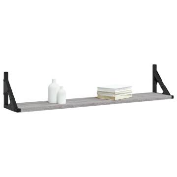 Wall Shelves 2 pcs Grey Sonoma - Stylish & Sturdy Storage