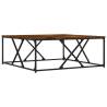 Elegant Smoked Oak Coffee Table - 100x100x40 cm | HipoMarket