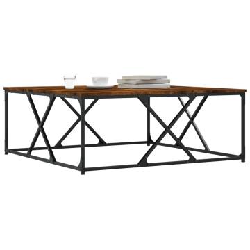 Elegant Smoked Oak Coffee Table - 100x100x40 cm | HipoMarket