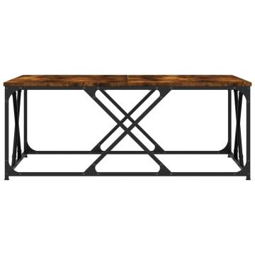 Elegant Smoked Oak Coffee Table - 100x100x40 cm | HipoMarket